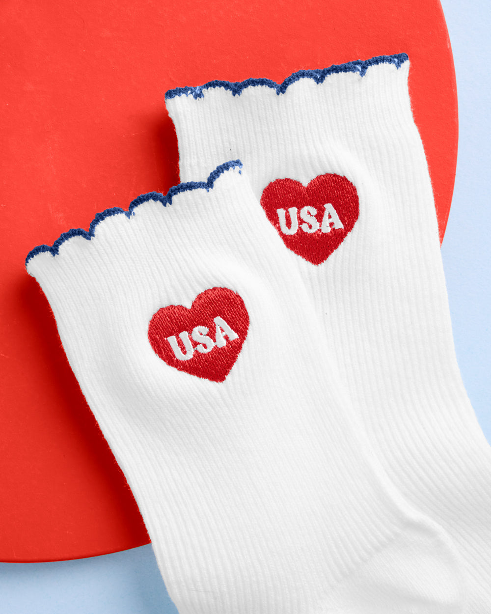 America 250 Socks - white crew socks