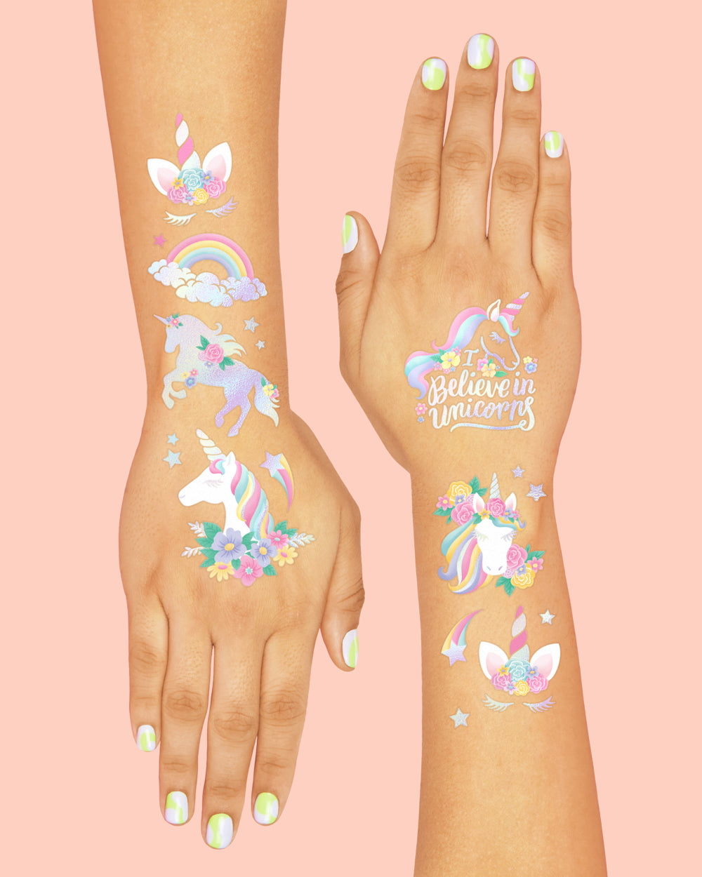 Unicorn Tats - 52 foil temporary tattoos