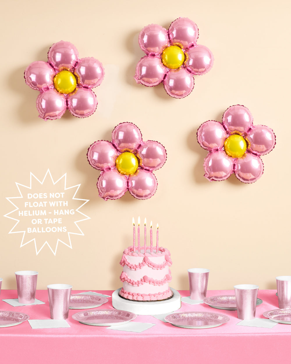 Flower Power Balloon - 4 flower balloons