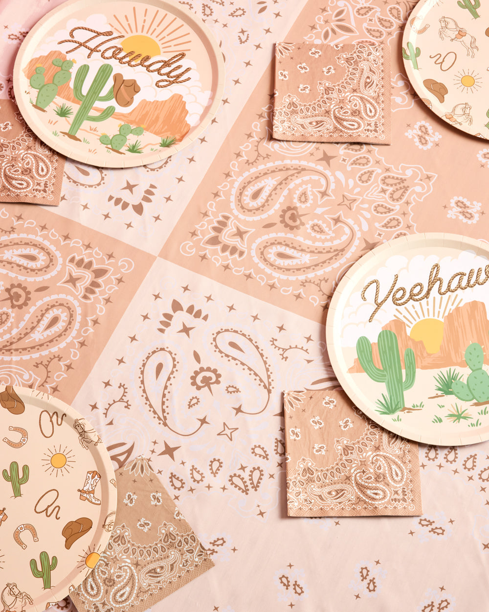 Wild Wild West Tablecloth - washable table cover