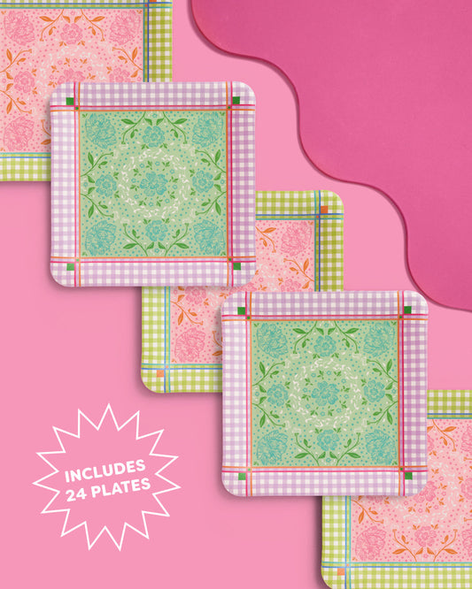 Mahjong Party Plates - 24 paper plates