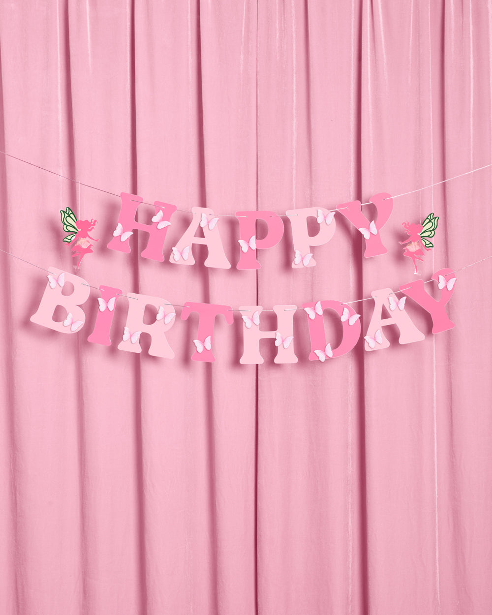 Garden Fairy Banner - 3D paper banner