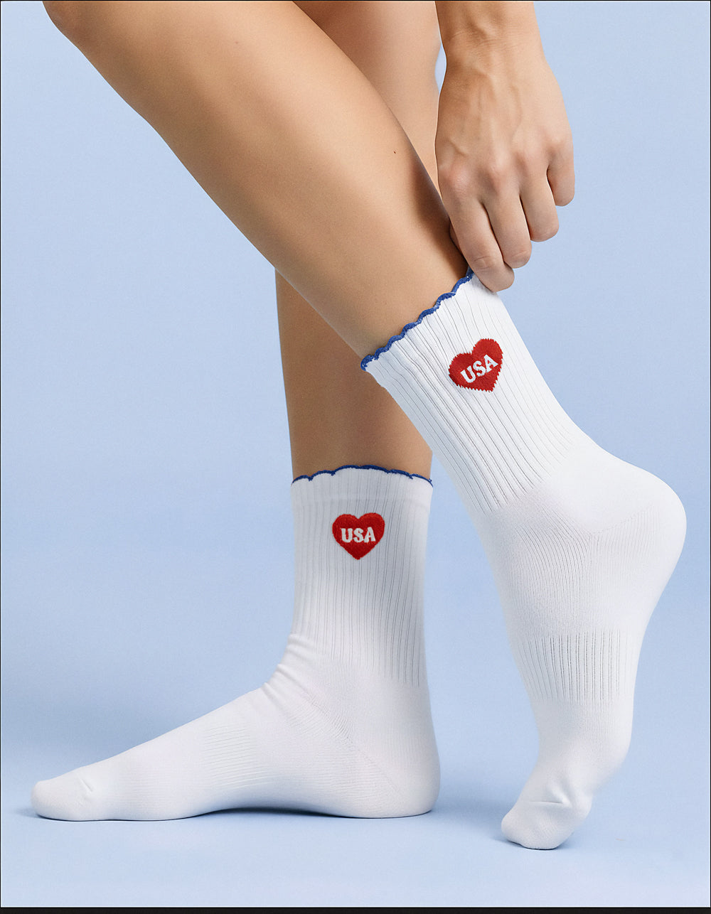 America 250 Socks - white crew socks