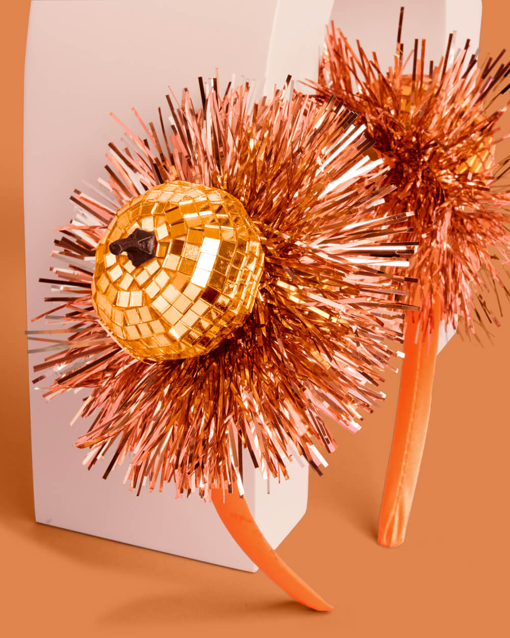 Party Pumpkin Headband - disco + fringe headband