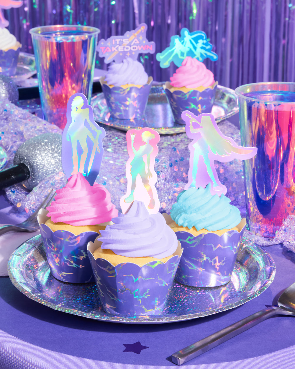 Takedown Cupcake Toppers - 24 pc set