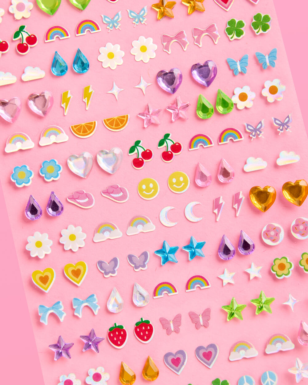 Rainbow Stick On Earrings - 65 sets, 130 pieces