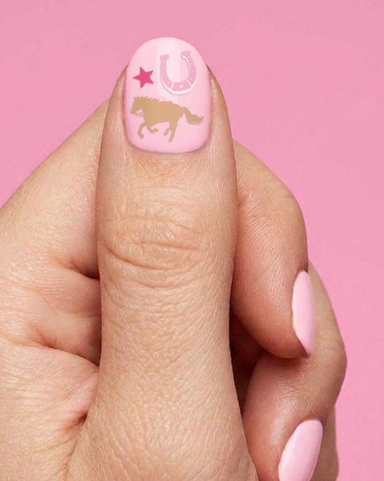 Cowgirl Nail Stickers - 616 adhesive nail stickers