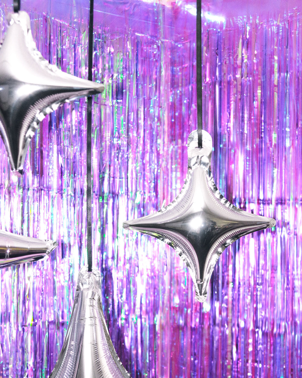 Sparkle Balloon - 6 pc silver foil set