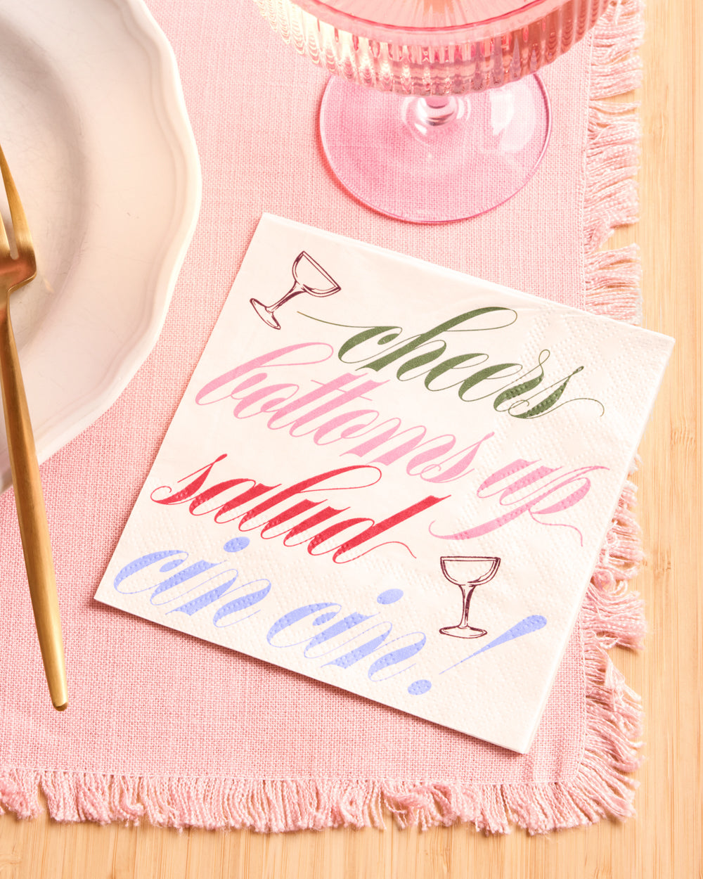 Cheers Cocktail Napkins - 25 paper napkins