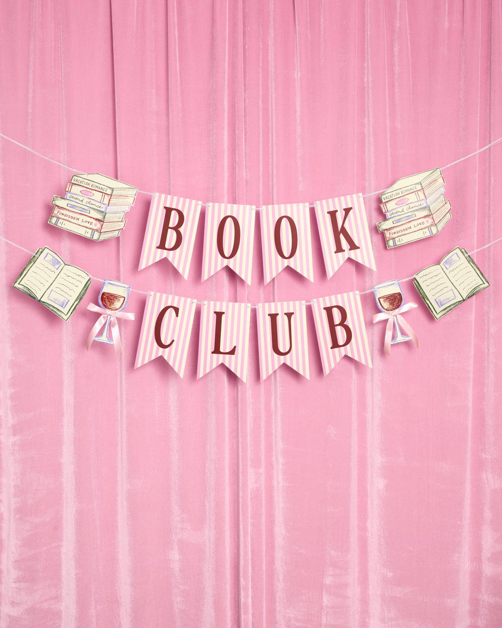 Book Club Banner - pink printed banner