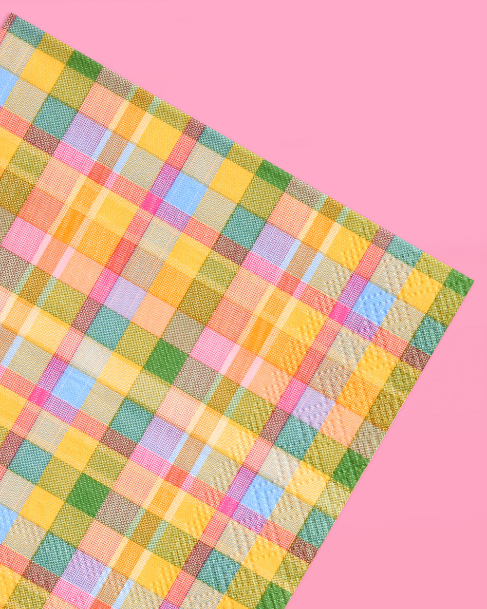 Summer Camp Napkins - 24 plaid paper napkins