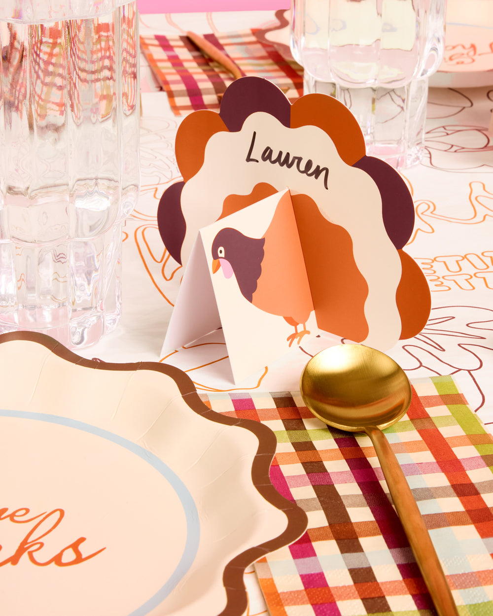 Turkey Time Place Cards - set of 12