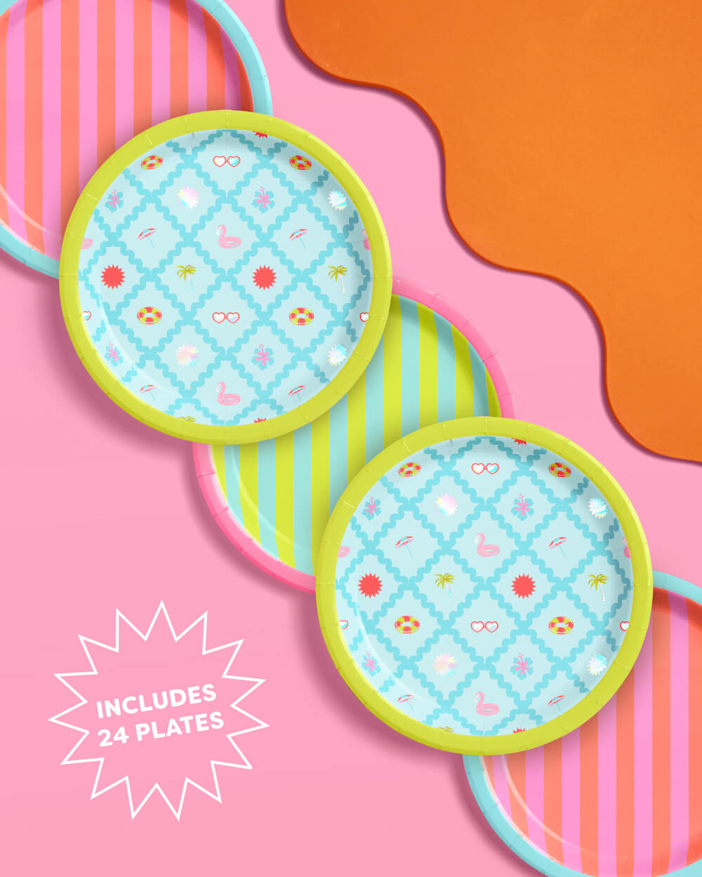 Pool Party Plates - 12 paper plates