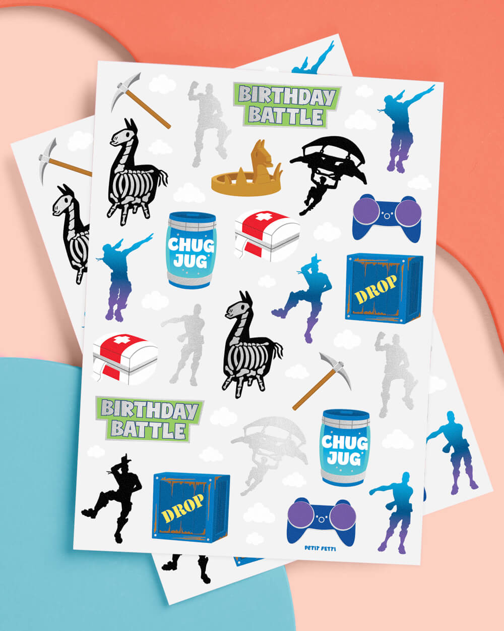 Birthday Battle Tats - 50 temporary tattoos