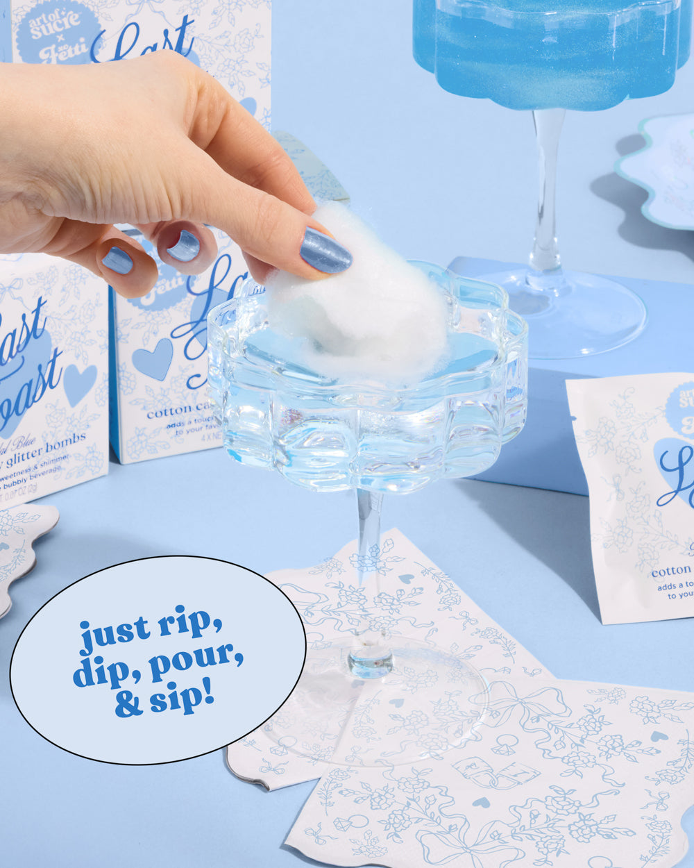 Last Toast Glitter Bombs - 4 cotton candy glitter bombs