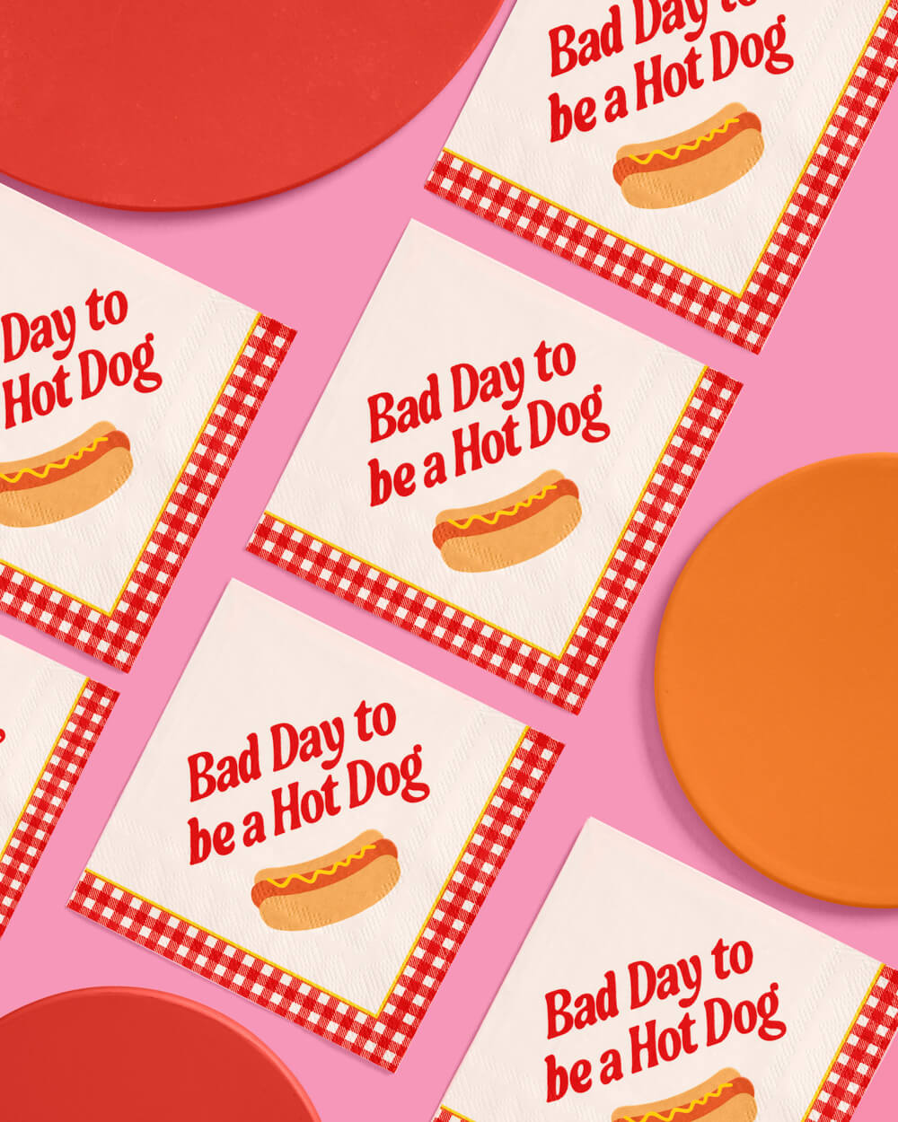 Bad Day to Be a Hot Dog Napkins - 25 cocktail napkins