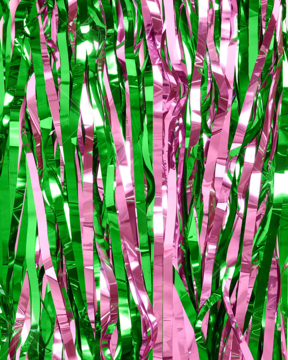 Pink + Green Curtain - pink + green foil curtain