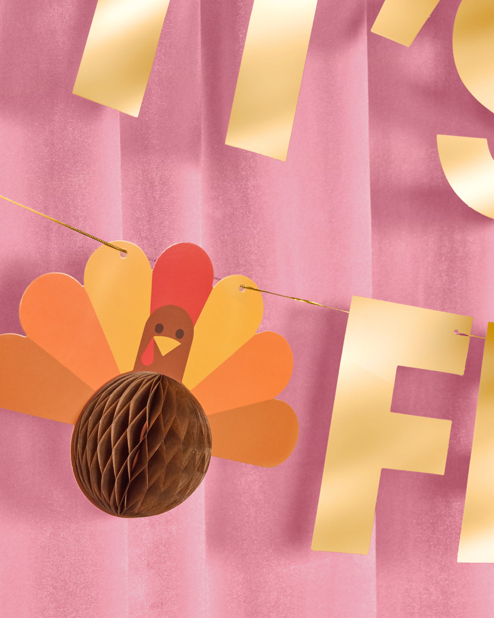 It's Giving Friends Banner - 3D paper banner