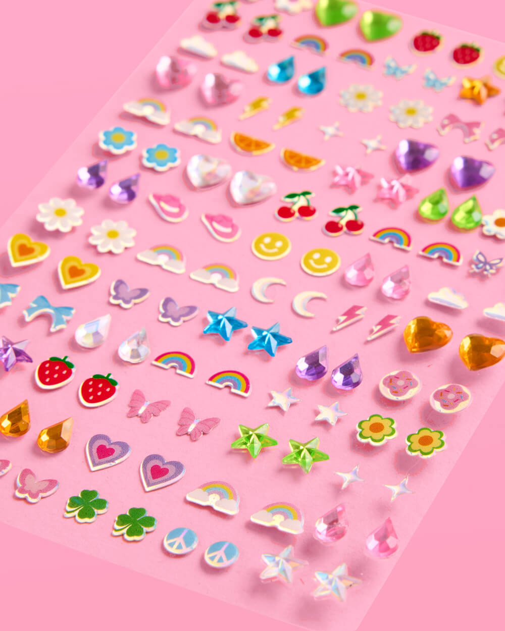 Rainbow Stick On Earrings - 65 sets, 130 pieces