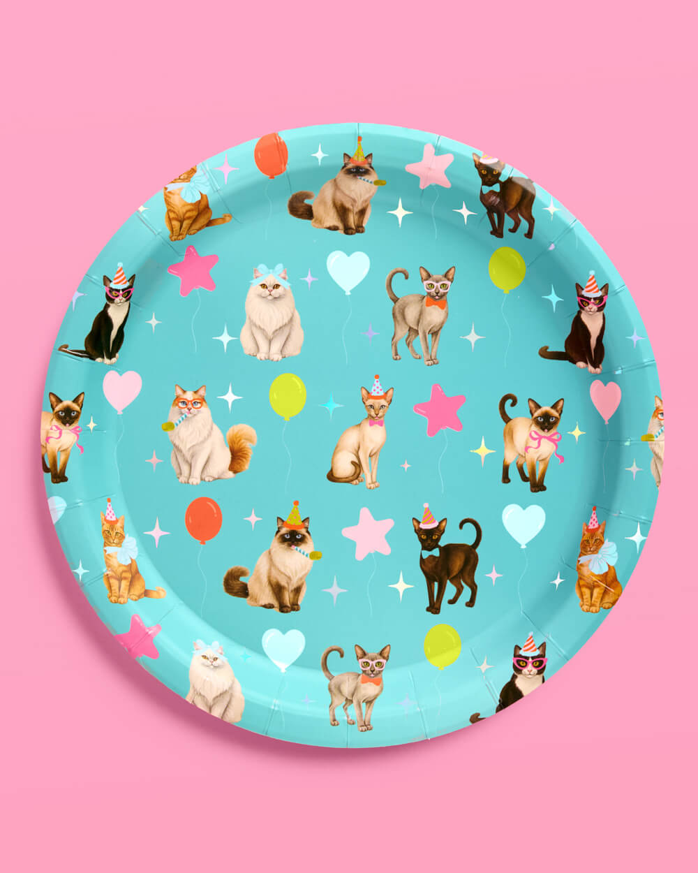 Cat Plates - 24 paper plates