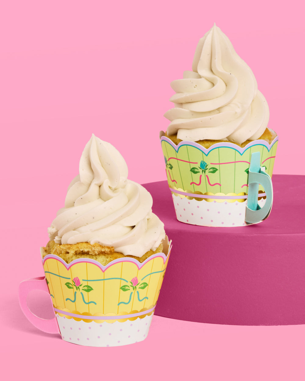 Tea Party Cupcake Wrappers - 24 pc tea cup set