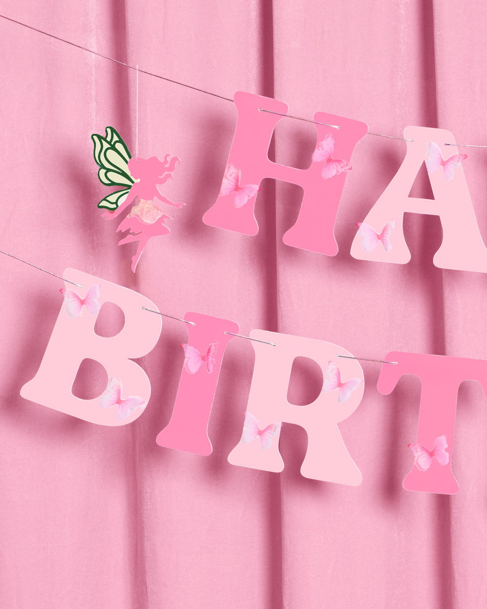 Garden Fairy Banner - 3D paper banner