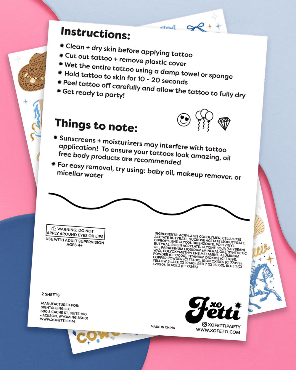 Coastal Cowgirl Tats - 54 temporary tattoos