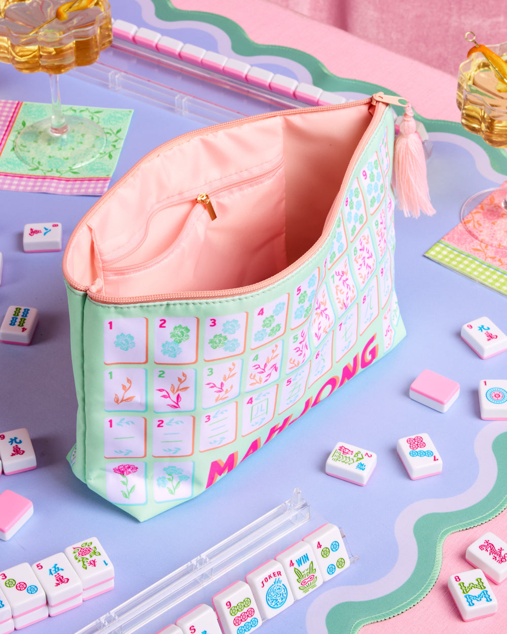 Mahjong Tile Bag - nylon zipper bag