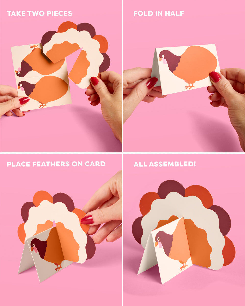 Turkey Time Place Cards - set of 12