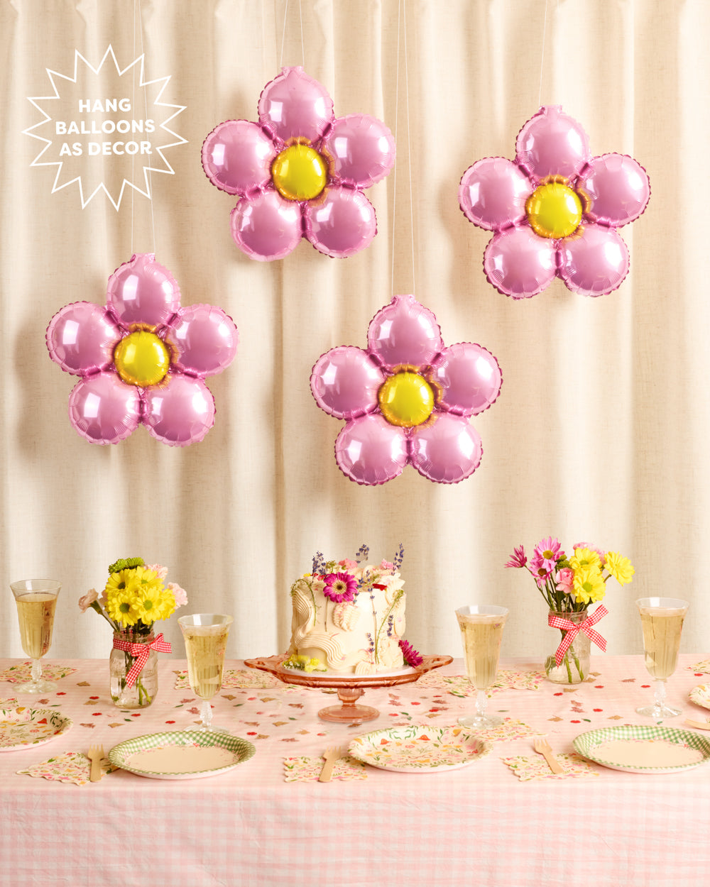 Flower Power Balloon - 4 flower balloons