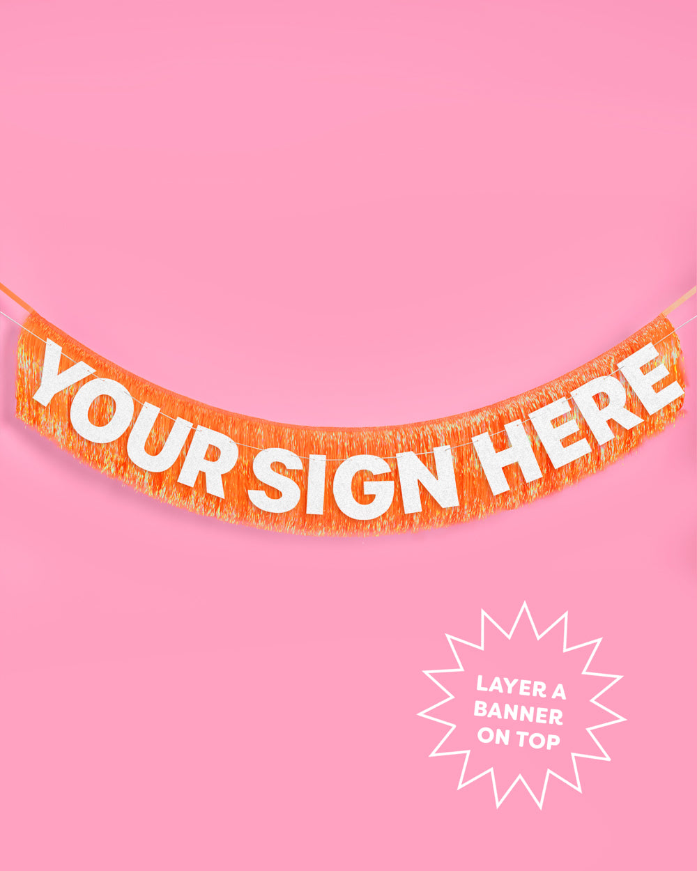 Showgirl Fringe Banner - iridescent banner