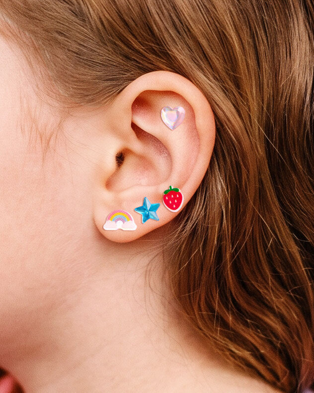 Rainbow Stick On Earrings - 65 sets, 130 pieces