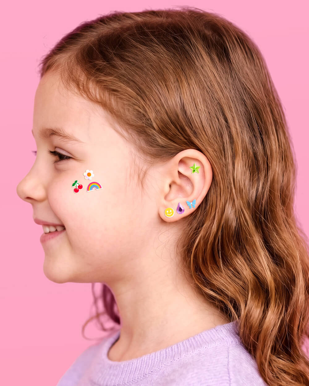 Rainbow Stick On Earrings - 65 sets, 130 pieces