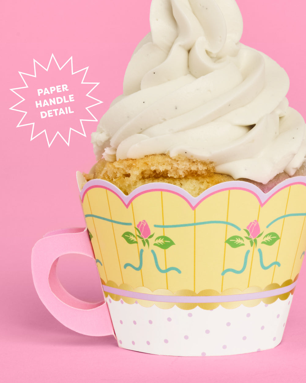 Tea Party Cupcake Wrappers - 24 pc tea cup set