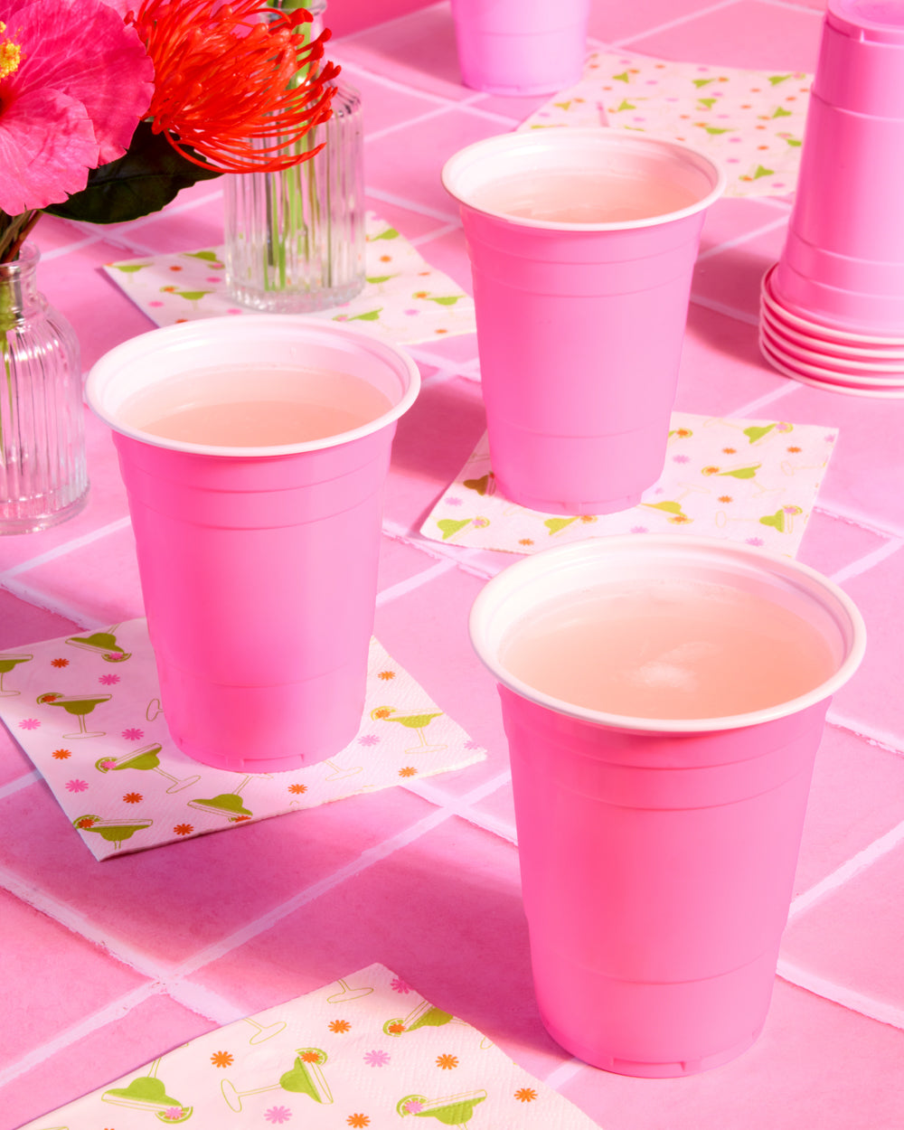 Pink Friday Cups - 50 matte pink 16 oz cups