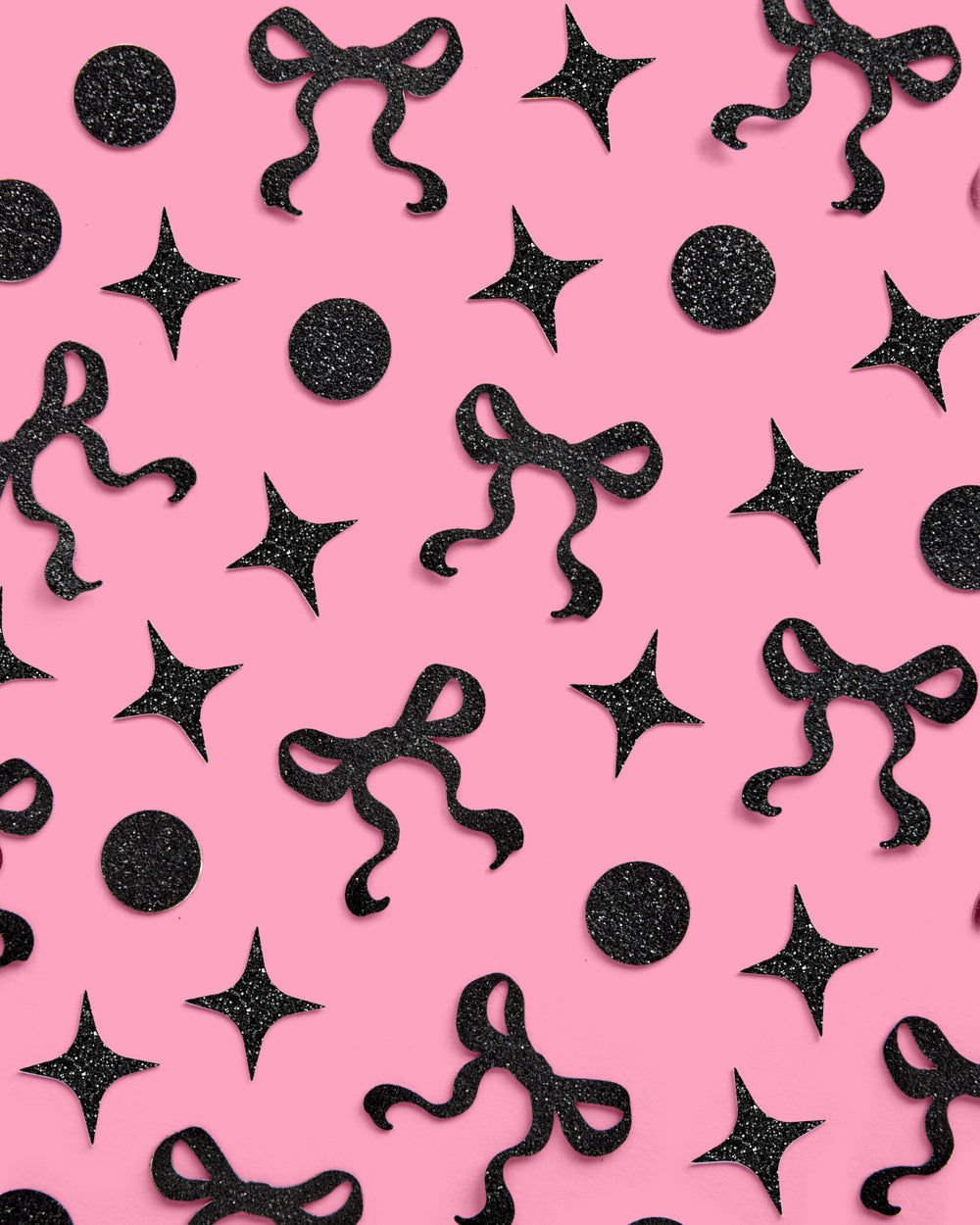 Little Black Bow Confetti - 200 pc glitter confetti