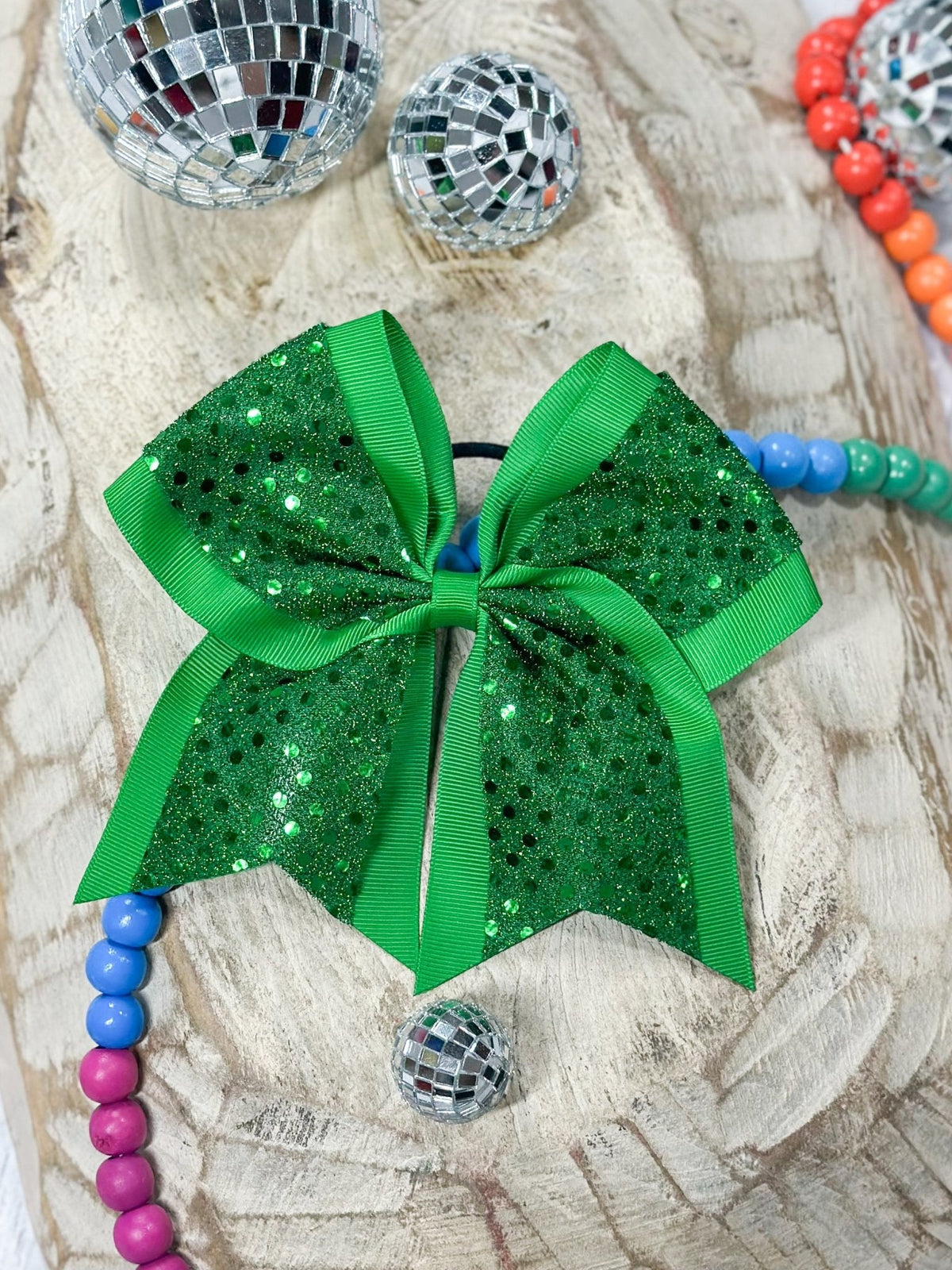 Sequin Cheer Hair Bows