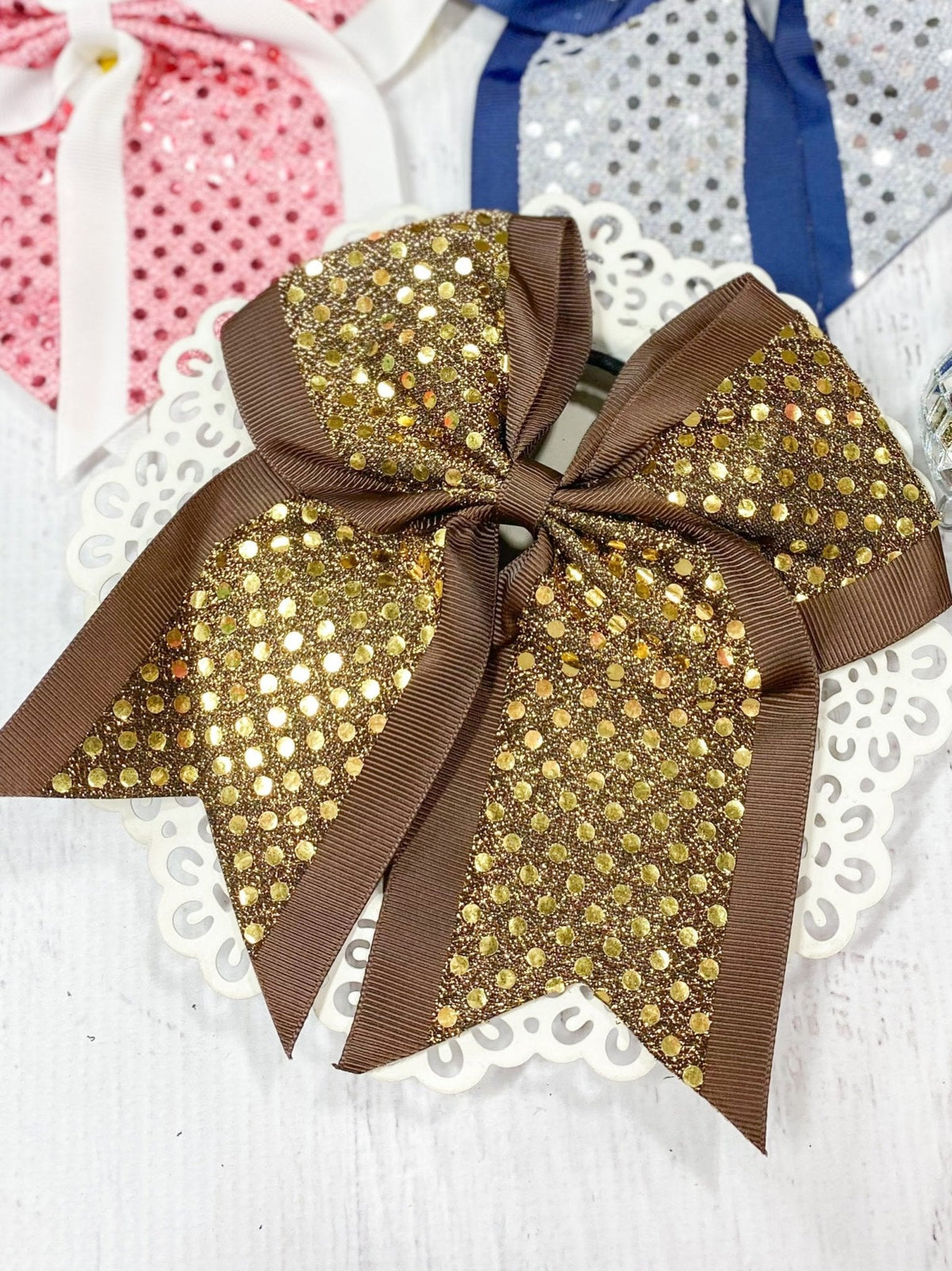 Sequin School Spirit Cheer Bow - Pony-O