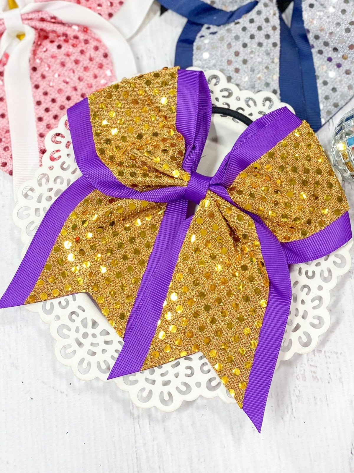 Sequin School Spirit Cheer Bow - Pony-O