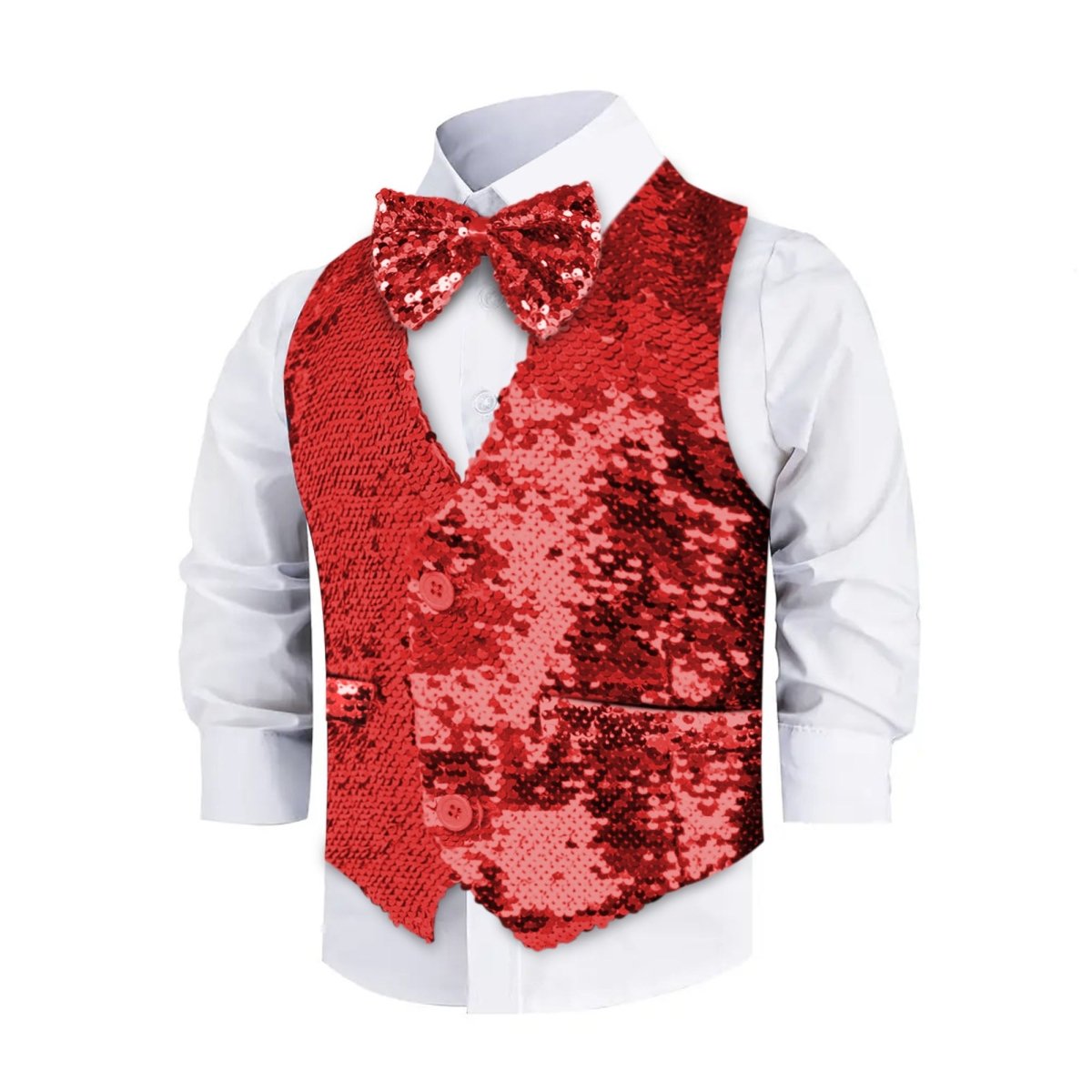Sequin Vest with Bowtie - Kids