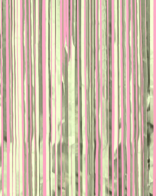 Martini Green Curtain - sage green foil curtain