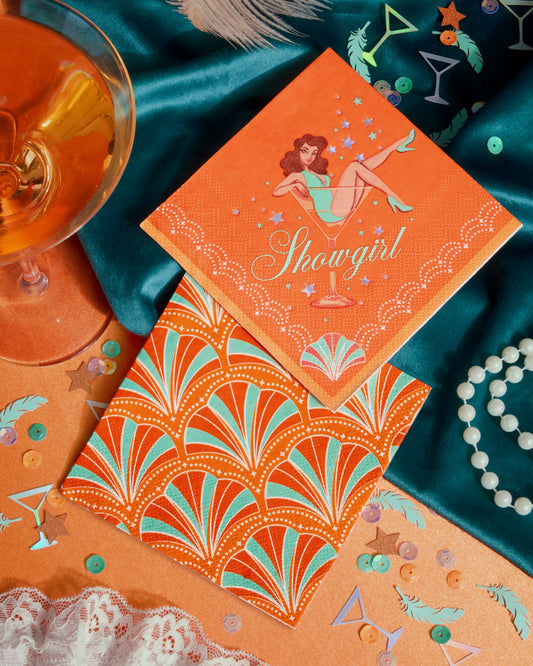Showgirl Napkins - 24 cocktail napkins