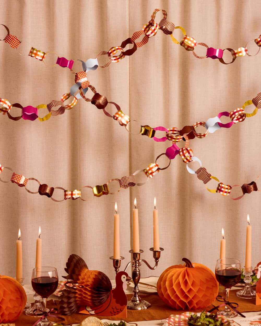 Thanksgiving Paper Chains - autumn paper garland
