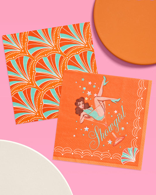 Showgirl Napkins - 24 cocktail napkins