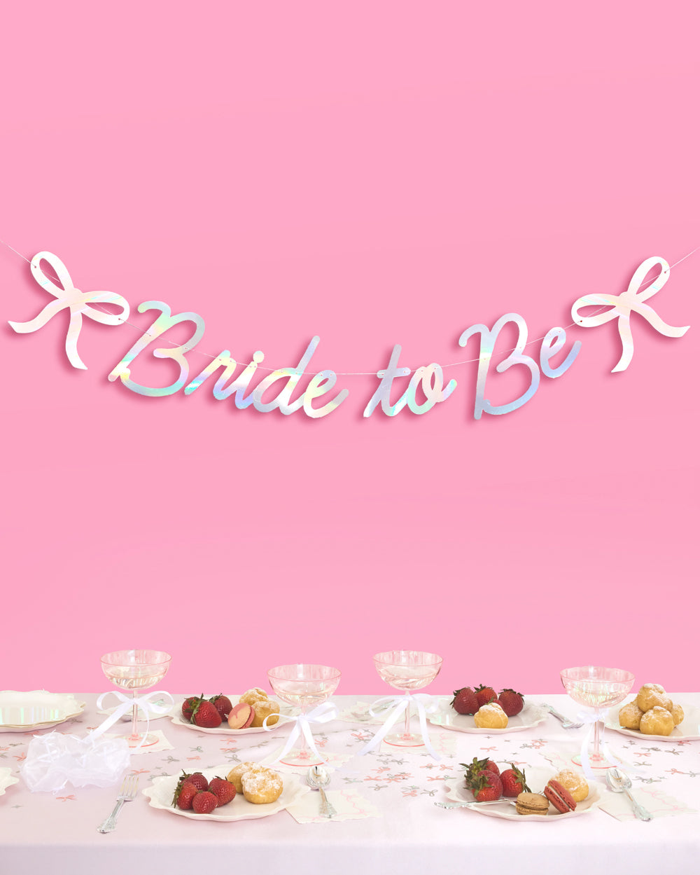 Tying The Knot Banner - iridescent foil banner