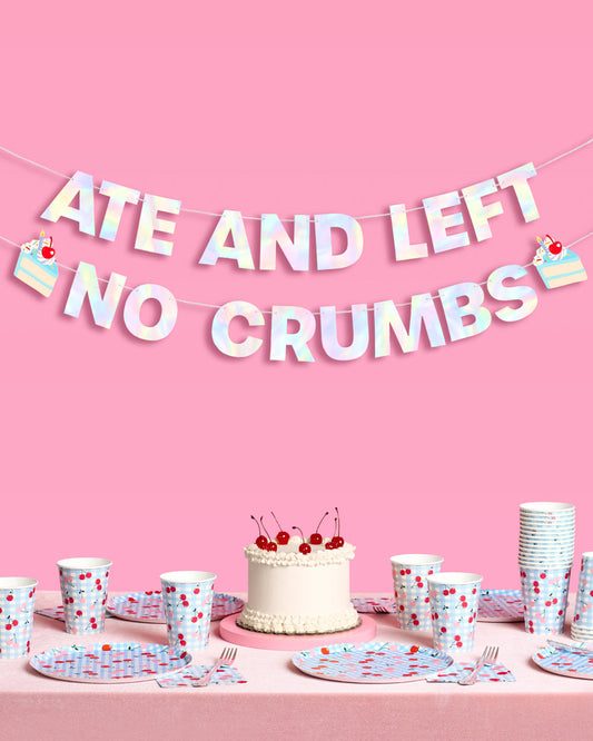 No Crumbs 🎂 Banner - pre-strung banner