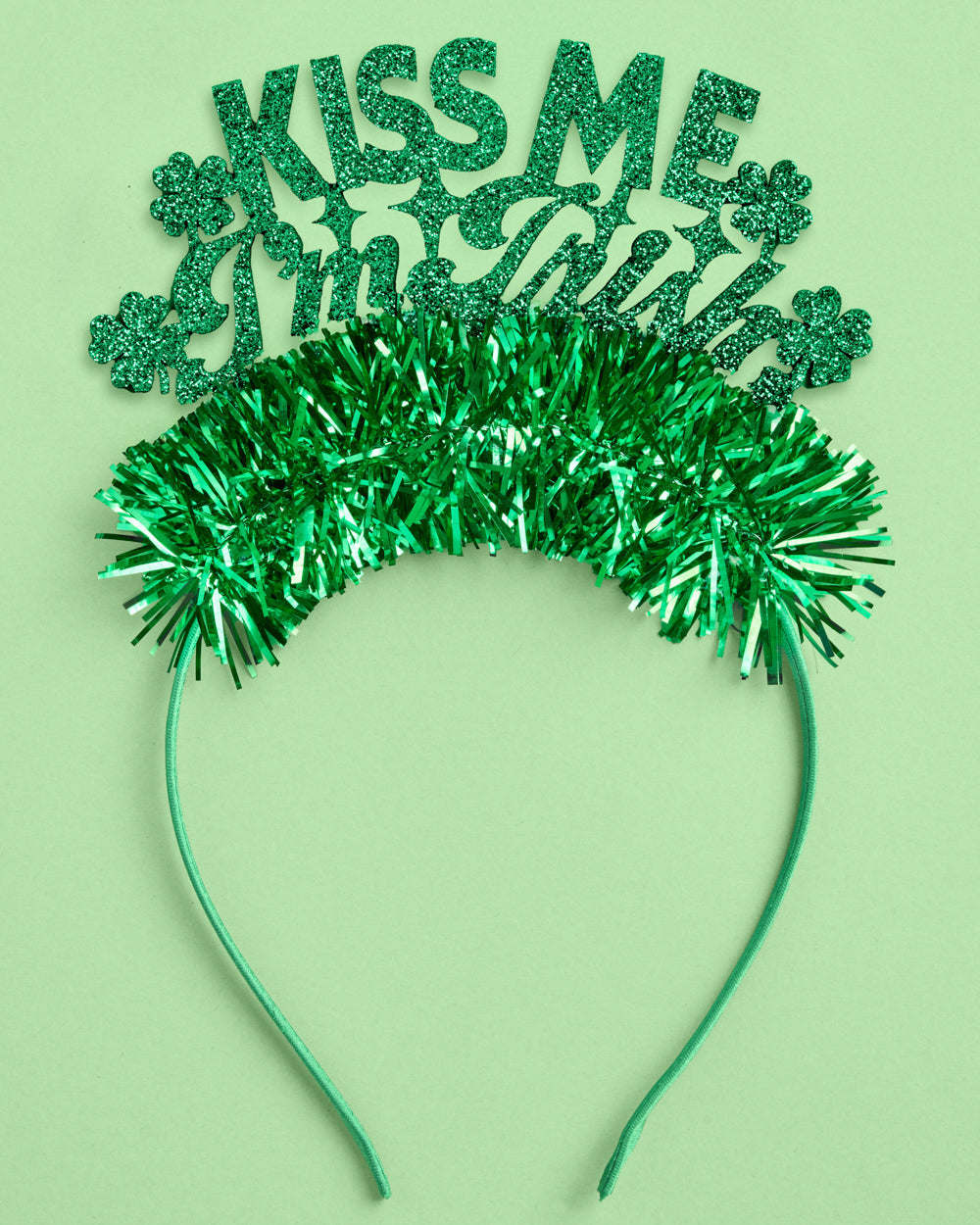 Kiss Me I'm Irish Headband - tinsel headband