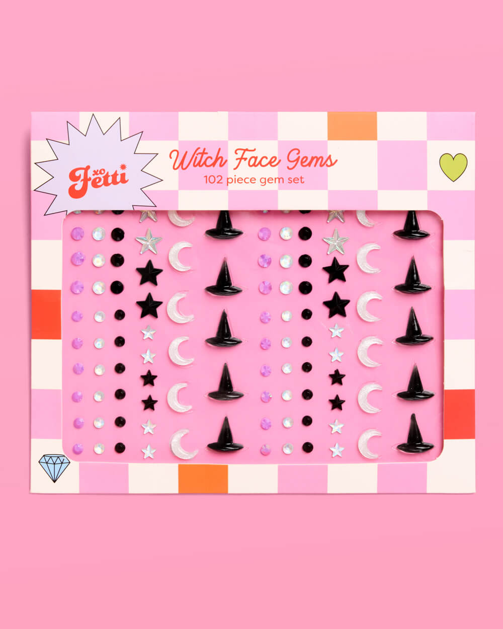 Witch Face Gems - 102 piece iridescent gem set