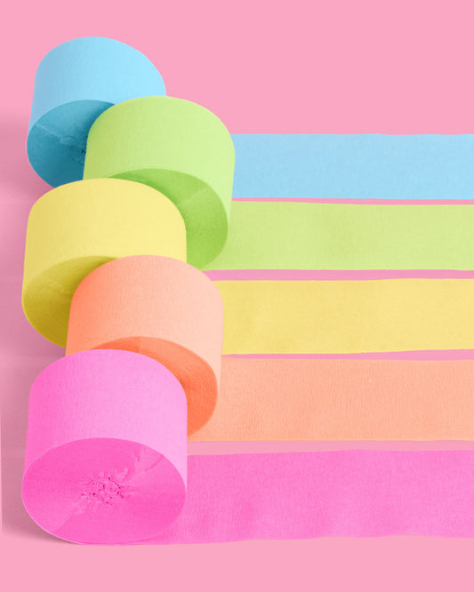 Pool Party Streamers - 5 crepe paper rolls