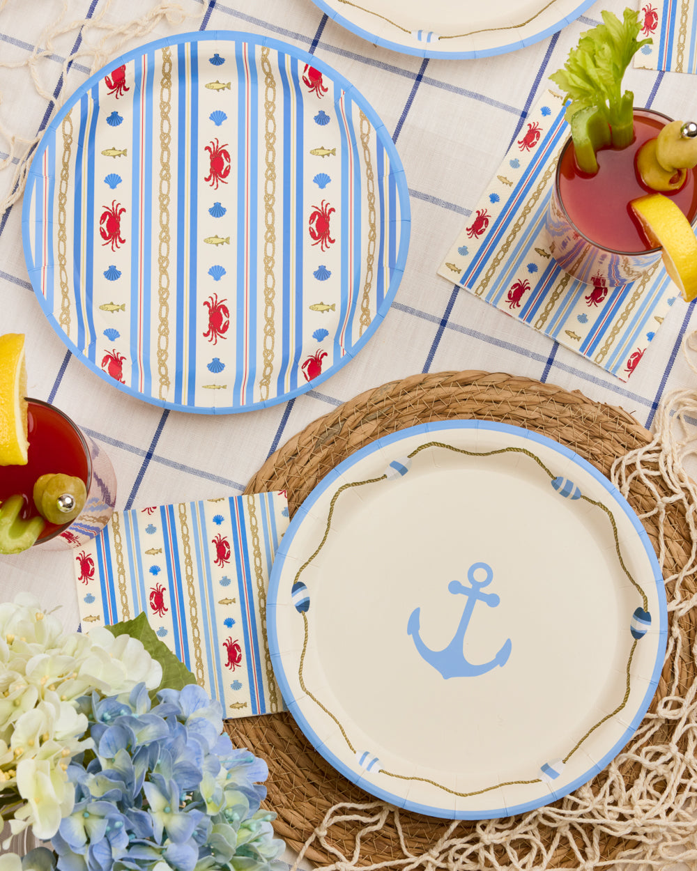 Nautical Plates - 24 paper plates